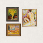 イエロー1・イエロー2・イエロー3<br/>
多 喜世子 Kiyoko  Ohno<br/>
ズバリ、イエローをテーマに 思いつくまま筆を 取りました。