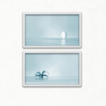 静寂<Br />
近藤 茂實 Shigemi Kondo<Br />
青色といえば、海と空が真っ先に思い浮かんでくる。 そして全てのものは、「そこから始まり生まれ出でて来た」と言われている。
それは大いなる静寂の中で……。