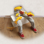 paint it yellow<br/>
瀬田 利仁 Toshihito Seta<br/>
初めての出品です。以前からこの「カラーパーティー」に友人が出展していて、ここでたくさんの素敵な作品を鑑賞させて頂いてました。今回のテーマはイエロー。ヒヨコ・アヒル・幼稚園児の帽子…何故か愛らしくほっとするイメージが沸いてくる色で大好きなイルカを塗って見ました。