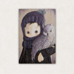 夜明けを待つ<br />
ナガハタ ユート Yu-to Nagahata<br />
耳木兎と少年、まだ見えない朝を待つ、紫は普段あまり使わない色なので新鮮でした。