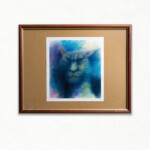 「青い」空気<Br />
ミムラ ツヨシ Tsuyoshi Mimura<Br />
パステル独特のやわらかい青を表現したいと思います。やさしく、深く、淡く、そして。。。