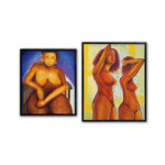 BLACK WORMAN 1・2<br/>
多 喜世子 Kiyoko Ohno<br/>
10数年間クロッキーを描いてきましたが、唯一の黒人女性モデルです。
その迫力とパワーに圧倒されました。