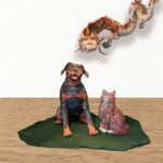 新聞紙で作った動物たち<br />
AHIRU なんめん よしこ<br />
新聞紙で作った動物たち